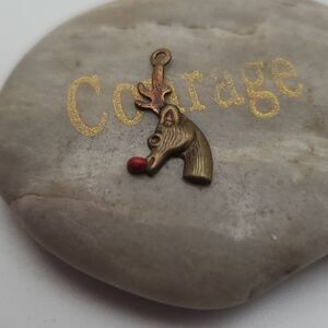 Reindeer holiday charm Christmas seasonal jewelry